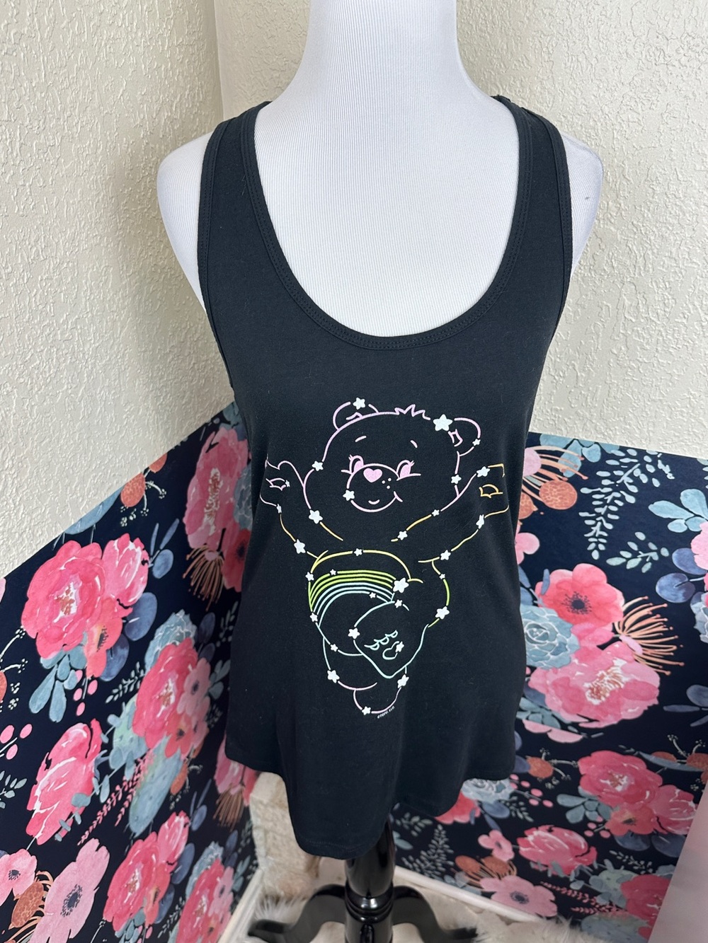 Rainbow Constellation Care Bear Graphic Tank Top Size Medium